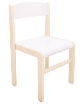 Dřevěná židle výška 31 cm - JAVOR, bílá