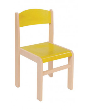 Dřevěná židle  JAVOR 38 cm žlutá