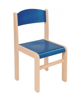 Dřevěná židle JAVOR modrá 35 cm