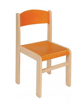 Dřevěná židle JAVOR 38 cm oranžová