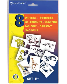 Šablony - Divoká zvířata, 8 ks