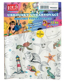 Vybarvovací ubrousky - Moře, 12 ks