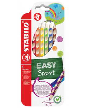 STABILO EASYcolors - ergonomicky tvarované pastelky pro praváky, 6 barev