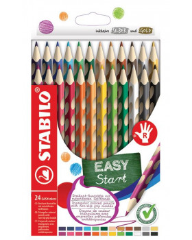 STABILO EASYcolors - ergonomicky tvarované pastelky pro praváky, 24 barev