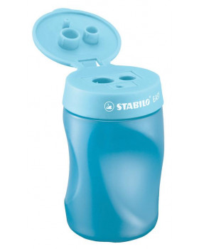 STABILO EASY - ořezávátko se zásobníkem pro leváky, modré