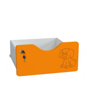 Zásuvka malá na psací stůl - s levým zámkem - Z116-ZLPS - 16 mm
