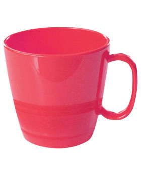Hrnek s ouškem, 0,23 l - červený, 1 ks