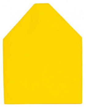 Filcový panel Domeček - žlutý