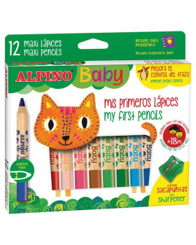ALPINO Baby, silné pastelky, 12 barev