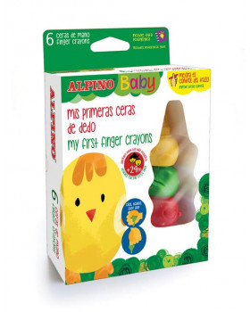 ALPINO Baby, prstové voskovky, 6 barev