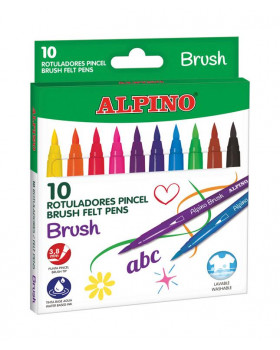 ALPINO fixy Brush, 10 ks