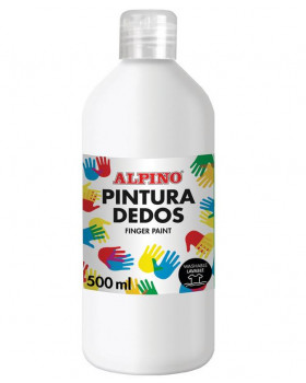 ALPINO Prstové barvy v lahvi, 500 ml - bílá