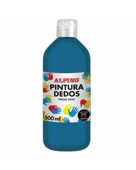 ALPINO Prstové barvy v lahvi, 500 ml - modrá