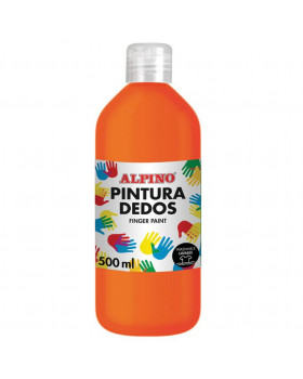 ALPINO Prstové barvy v lahvi, 500 ml - oranžová