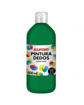 ALPINO Prstové barvy v lahvi, 500 ml - zelená