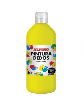ALPINO Prstové barvy v lahvi, 500 ml - žlutá