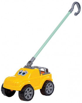 Auto na tyči, žluté