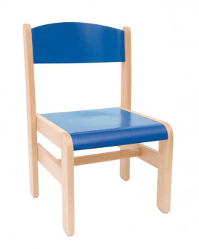 Dřevěná židle EXTRA BUK modrá - 21 cm