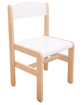 Dřevěná židle Extra BUK, 21 cm, bílá
