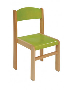 Dřevěná židlička BUK zelená 21 cm