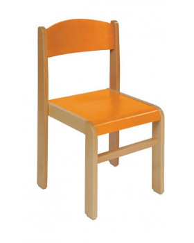 Dřevěná židlička BUK oranž. 21 cm