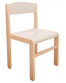 Dřevěná židle výška 21 cm - BUK, cappuccino