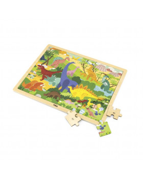 Dřevěné puzzle – Svět dinosaurů, 48 dílků