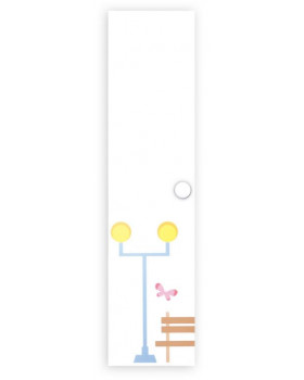 Dvířka Elegant Play s potiskem - Park, levá, bílá, 4-blok - Lampa