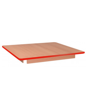 Stolní deska 18 mm, BUK, čtverec 80x80 cm,  červená