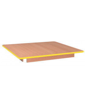 Stolní deska 18 mm, BUK, čtverec 80x80 cm,  žlutá