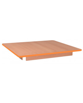 Stolní deska 18 mm, BUK, čtverec 80x80 cm, oranžová