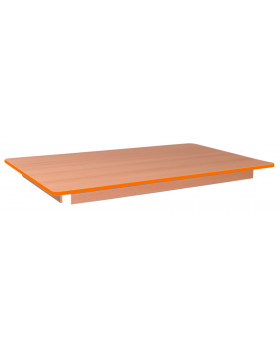 Stolní deska 18 mm, BUK, obdélník 125x80 cm, oranžová