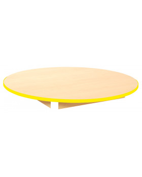 Stolní deska 18 mm, JAVOR, kruh 125  cm,  žlutá