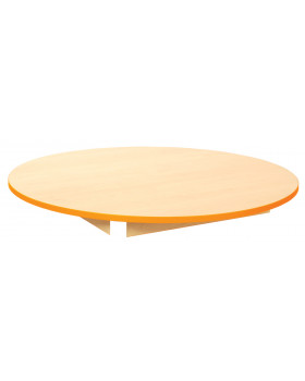 Stolní deska 18 mm, JAVOR, kruh 125  cm,  oranžová