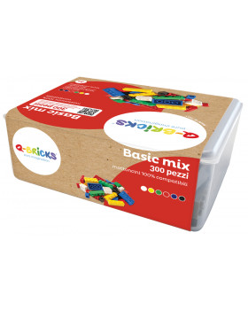 Kostky Qbriksy -Základní barvy MIX v boxu - 300 ks