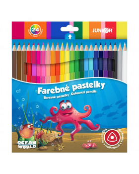 Trojhranné pastelky, 24 ks