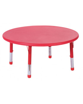 Stol.deska plast.kulatá červená