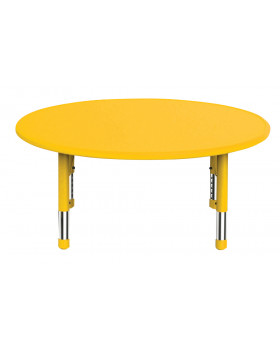 Stol.deska plast.kulatá žlutá