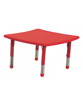 Plastová stolová deska - nepravý čtverec, červený