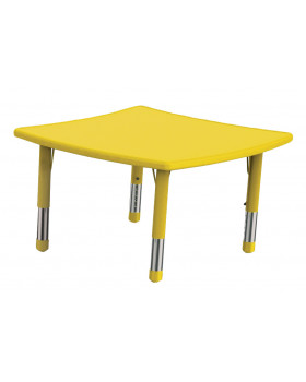 Plastová stolová deska - nepravý čtverec, žlutý