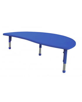 Plastová stolová deska - nepravý půlkruh, modrý