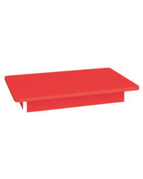 Barevná stolní deska 18 mm, čtverec 80 x 80 cm, červená