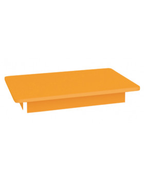 Barevná stolní deska 18 mm, čtverec 80x80 cm, oranžová
