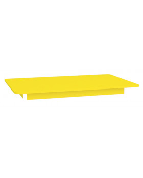Barevná stolní deska 18 mm, obdélník 125x80 cm, žlutá