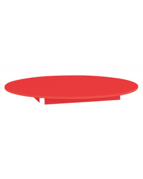Barevná  stolní deska 18 mm, kruh 125 cm, červená