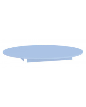 Barevná  stolní deska 18 mm, kruh 125 cm, modrá