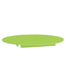 Barevná  stolní deska 18 mm, kruh 125 cm, zelená