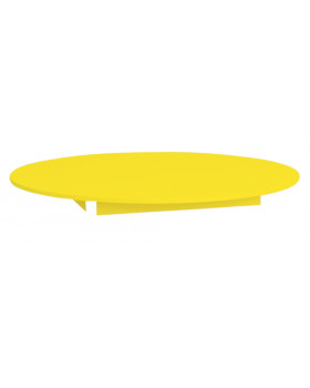 Barevná  stolní deska 18 mm, kruh 125 cm, žlutá