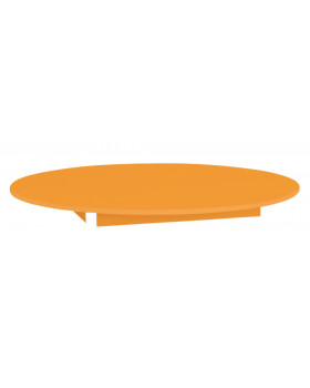 Barevná  stolní deska 18 mm, kruh 125 cm, oranžová