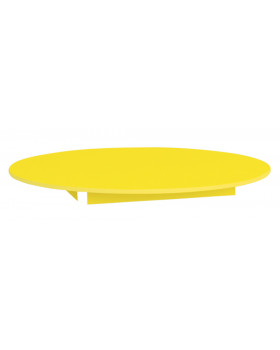 Barevná stolní deska 18 mm, kruh 90 cm, žlutá